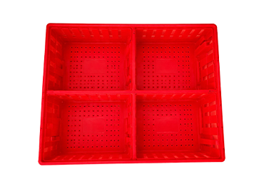 Chick transport system with stacked boxes ready for delivery