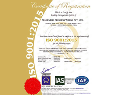 ISO 9001:2015 Certificate