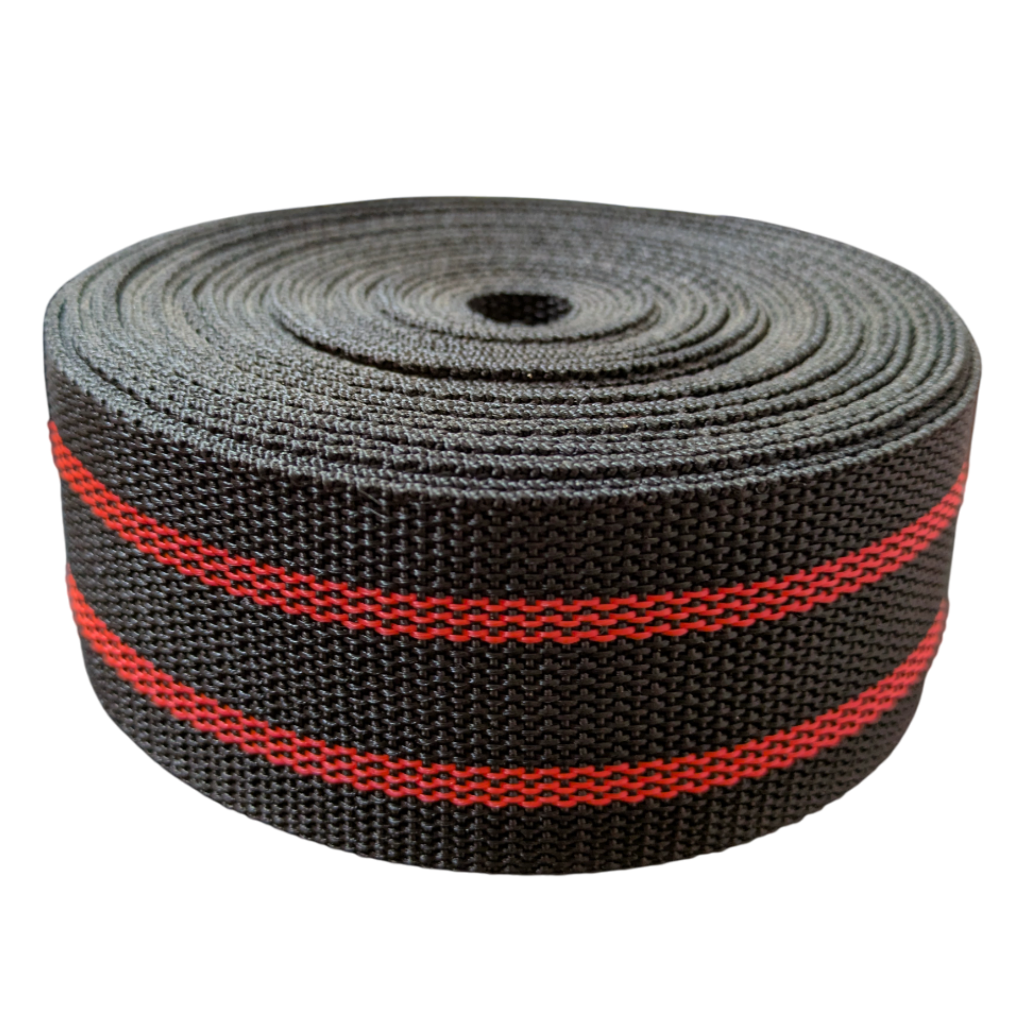 Buff striped PP webbing tape with basket weave pattern