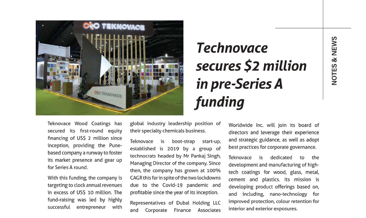 Teknovace Secures $2 Million in Pre-Series A Funding